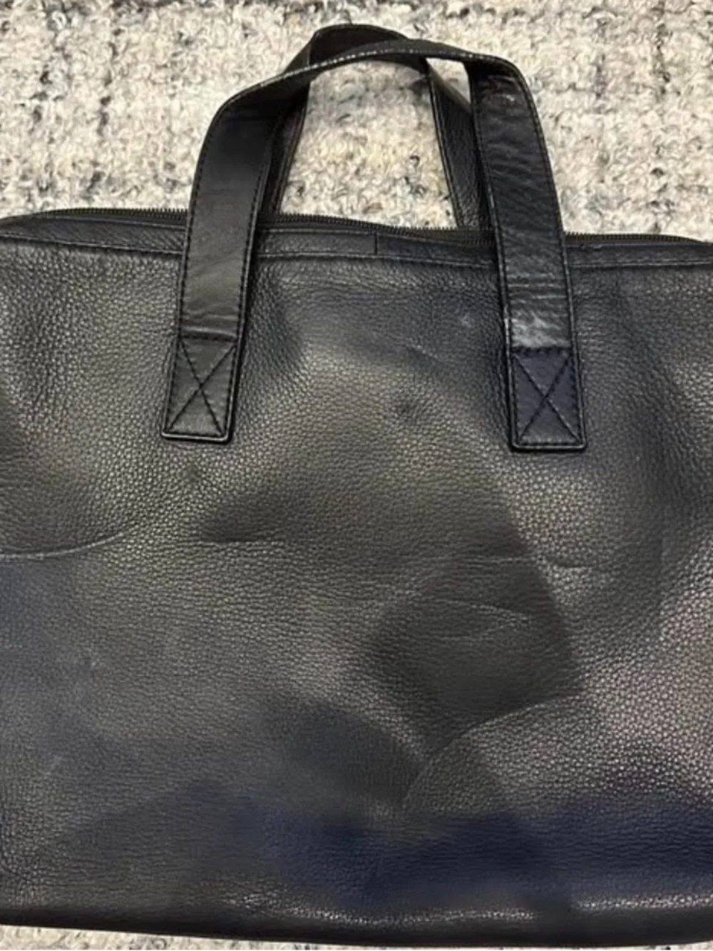 Cole Haan Black Leather Laptop Briefcase